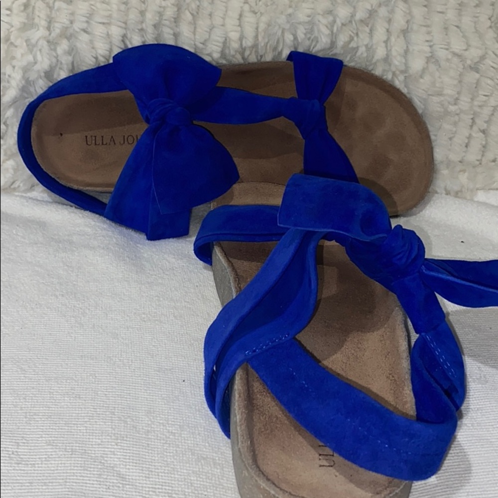 Ulla Johnson Blue Flat Sandles, hand made in Peru